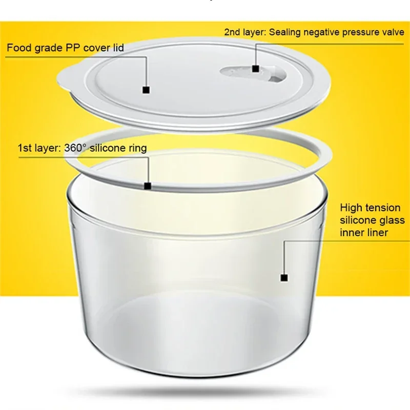 Electric Yogurt Maker yogurt maker Leben Fermenter Automatic Multifunction 1L Glass Liner Natto Rice Wine Fermenting Machine 4 Yoghurt Cups