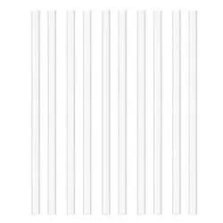 Durable Reusable Plastic Drinking Straws with Cleaning Brush - Set of 1 (10 Straws)