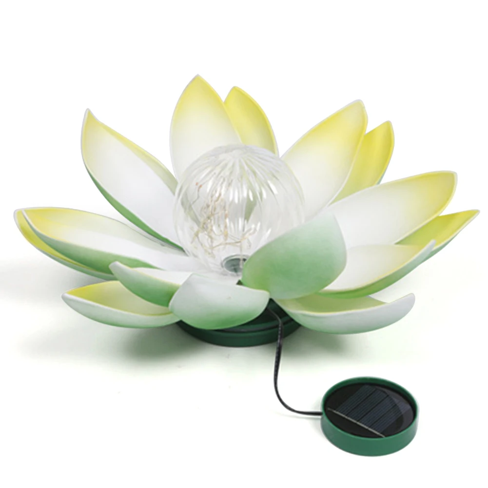 Description Picture 4 of itemSolar Powered LED Flower Light LED Night Light Solar Floating Lotus Shape Water Surface Lantern Garden Pool Pond Fountain Decor