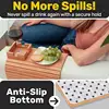 Couch Cup Holder Bamboo Wood Sofa Armrest Tray Foldable Sofa Cup Holder Anti-Slip Couch Arm Cup Holder Sofa Side Storage Tray 6