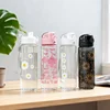 780ML Large Capacity Sports Transparent Water Bottle Leakproof Flower Plastic Drinking Bottles Outdoor Cycling Hiking Gym Jugs 4