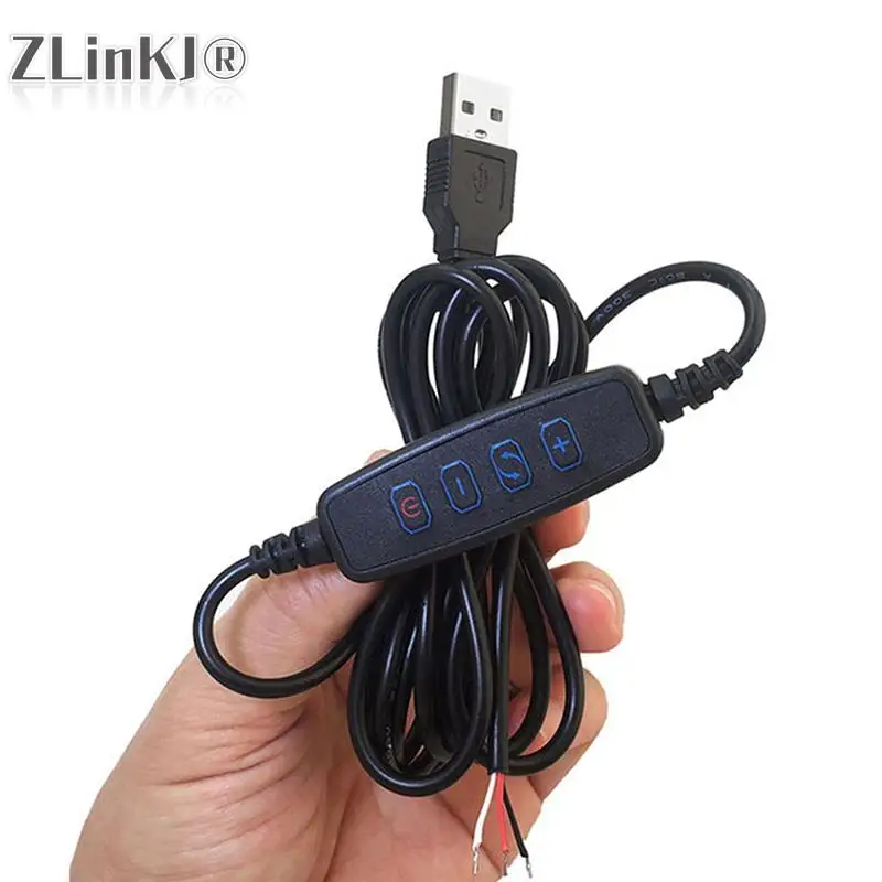 DC 5V LED 조광기 USB 포트 전원 공급 장치 라인, 색상 매칭 연장 케이블, ON OFF 스위치 어댑터, LED 전구용