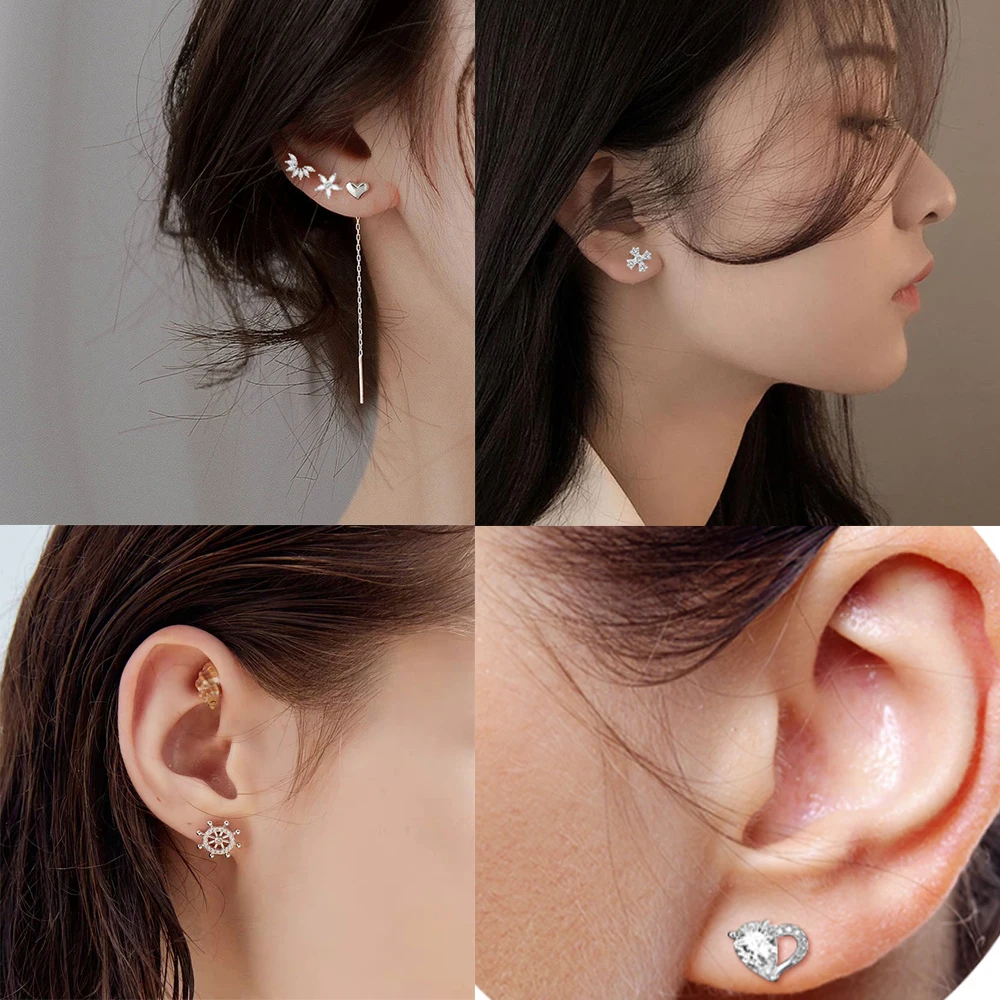 1PCS Butterfly Star Heart Ear Tragus Piercing Jewelry Stainless