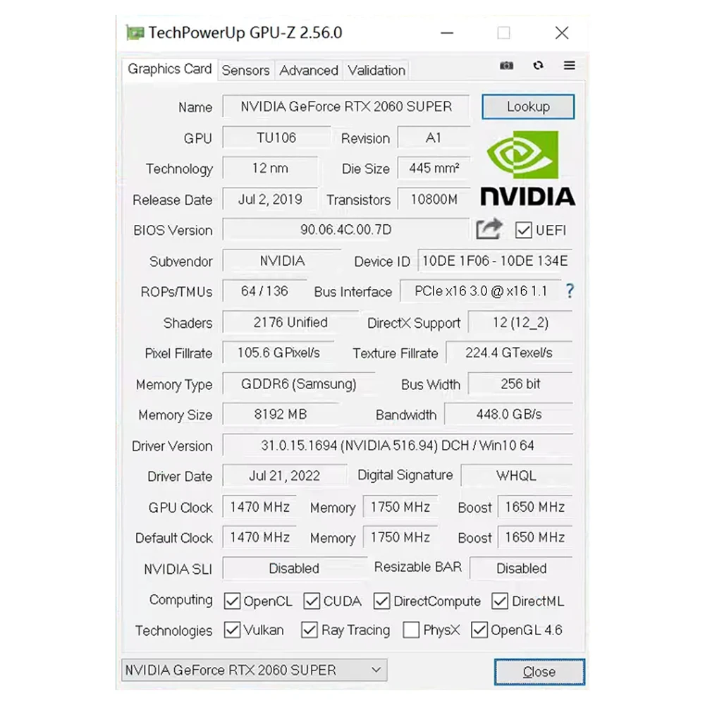 SOYO NVIDIA RTX2060 SUPER 8G Graphics Cards GDDR6 Video Memory