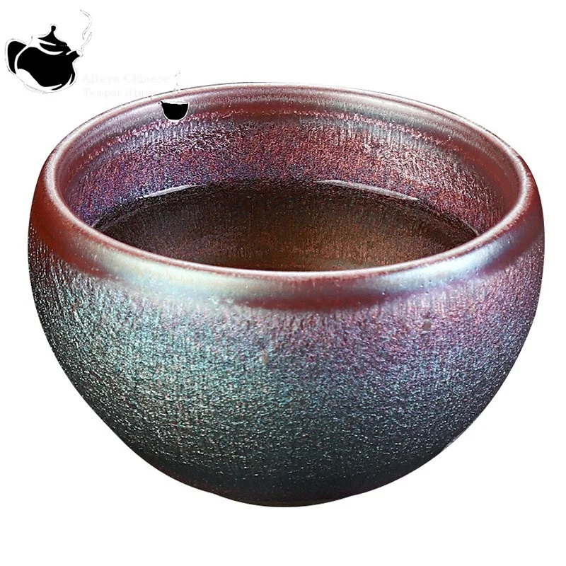 Jianzhan Shuiji Tea Cup Single Cup Colored Gold Yao Transformed Tianmu Zhan Raw Mineral Iron Body Ceramic Cup