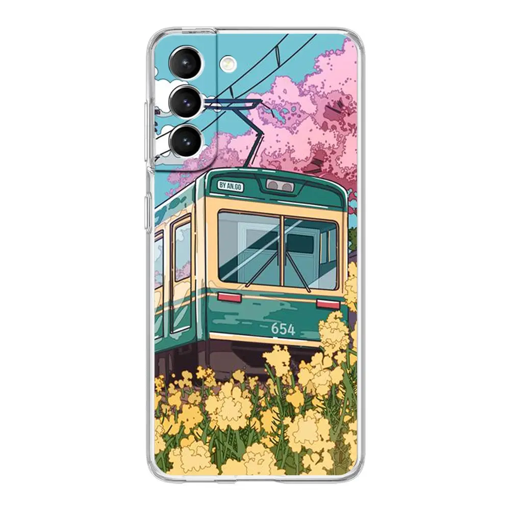 Cherry Blossom Mount Fuji Clear Phone Case