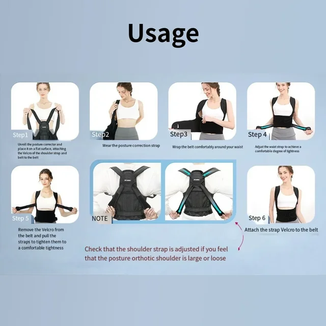 Back Support Brace Posture Corrector for Women and Men Back Straightener Posture Corrector Scoliosis and Hunchback Correction 6