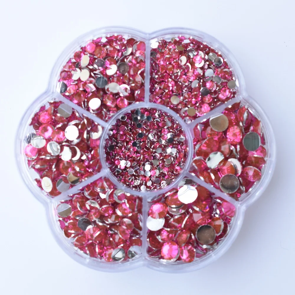 Premium Resin Round Flatback Rhinestones - 5000pcs Crystal Gems for Jewelry and 3D Decorative Crafts