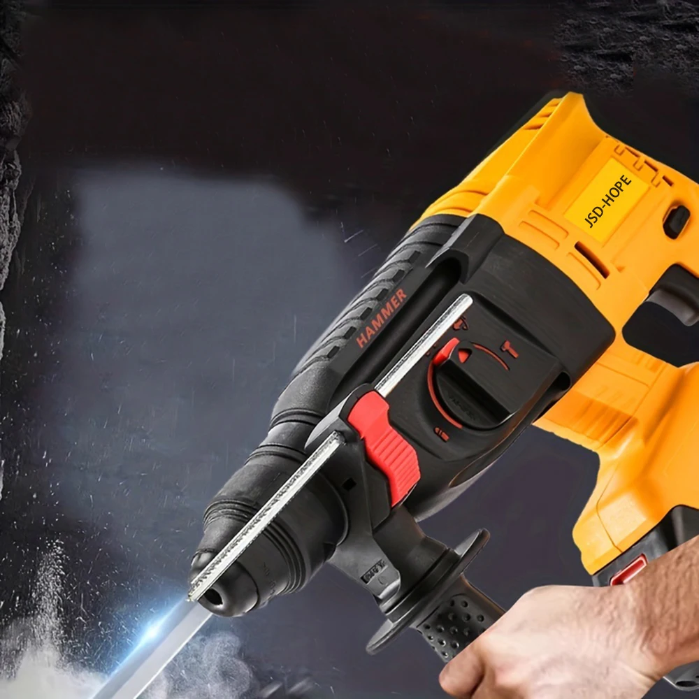 Brushless lithium electric hammer Multi-function lithium electric hammer drill Heavy duty wireless charging hammer 2