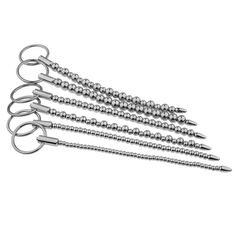 Stainless Steel Urethral Sound Catheter Dilator SM Insert Penis Plug Urethral Pull Beads Sounding Massager Sex Toys For Men
