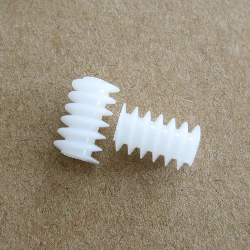 10pcs/lot White Right Hand Plastic 6*10 (2A) Worm Turbine 0.5 Module Reduction Gears DIY Model Parts images - 6