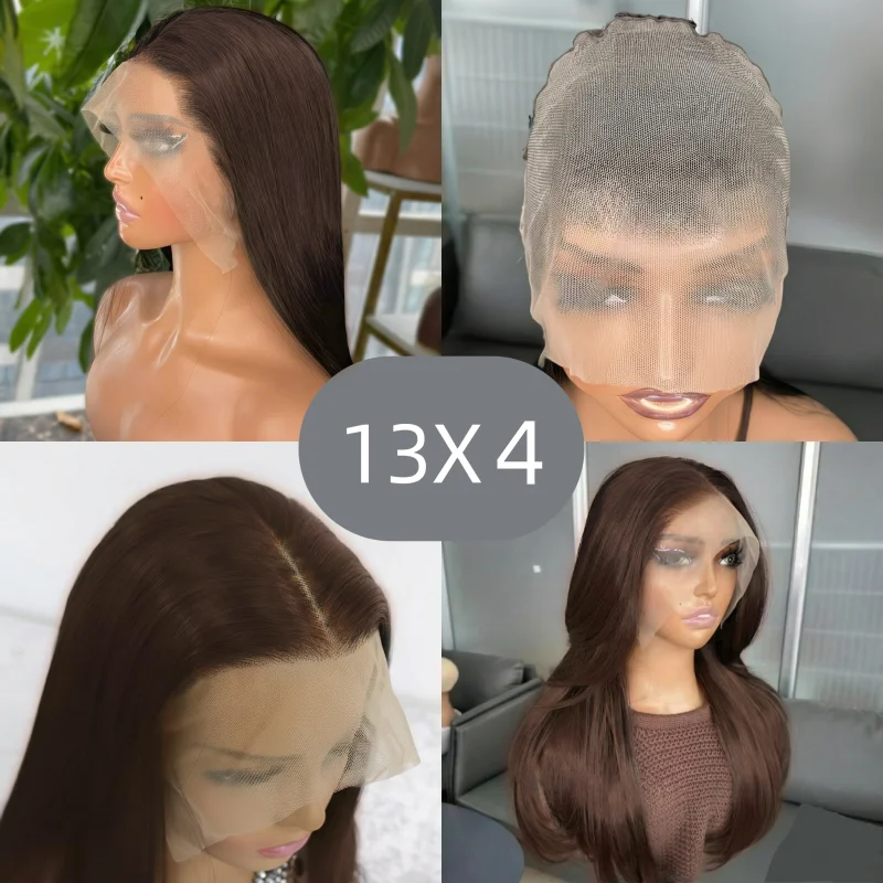 13x4 HD 레이스 프론트 가발 180% 밀도 딥 웨이브 유럽산 인모 가발 글루리스 프리 플러킹 자연스러운 헤어라인 곱슬 가발 (여성용)