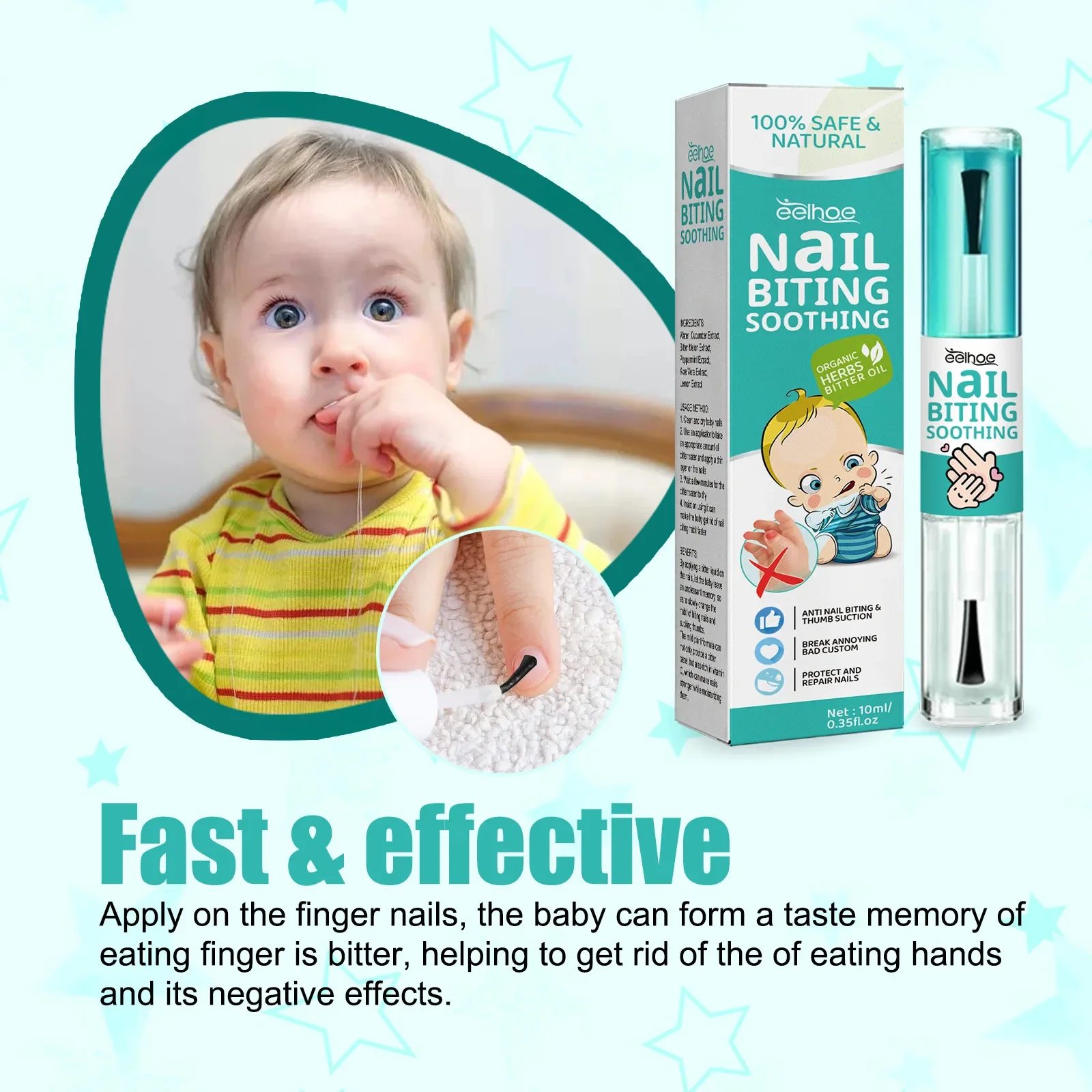 EELHOE Anti-Biting Nails Liquid Non-toxic Bitter Cuticle Inhibition Chewing Child Not Eating Fingernails Sucking Stopping Water