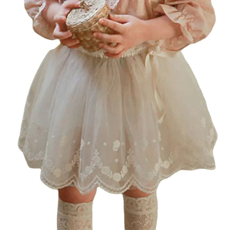

New Baby Girls Tulle Tutu Bloomers Infant Lace Embroidery Short Skirts High Quality Girls Ruffles Skirts Baby Skirt 0-12Y CL846
