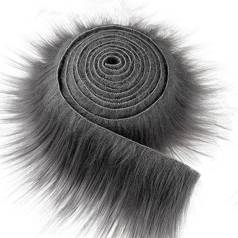 Faux Raccoon Fur Ribbon Tapes DIY Apparel Sewing Fluffy Trim Trimming Fabric Home Decoration Sewing Costume Collar Hat 1pc fur fabric