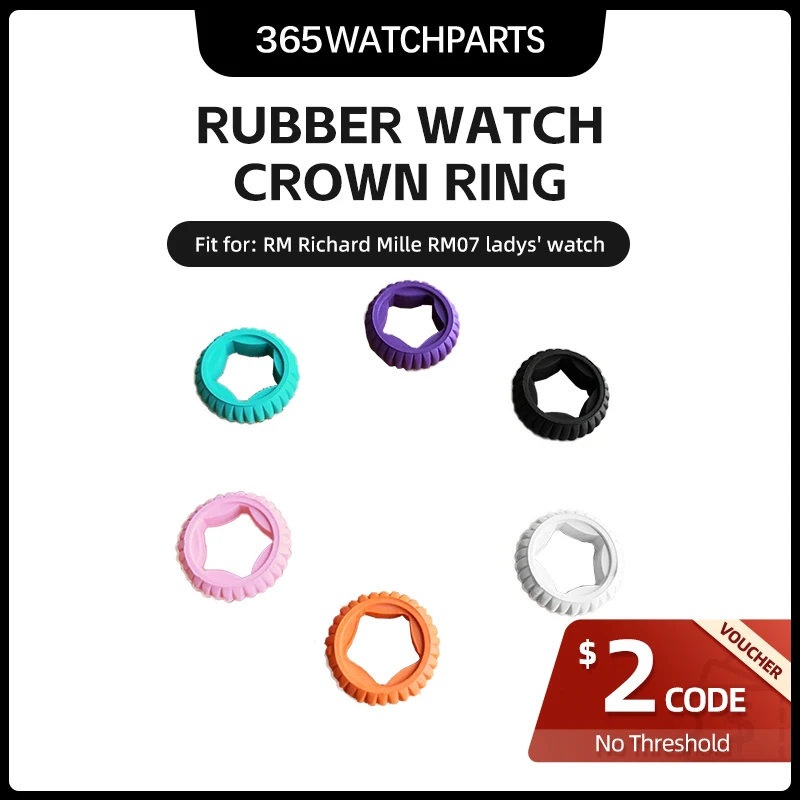 1 Pz Orologio In Gomma Corona Lunetta Orologio Maniglia Anello Antiscivolo Per Richard Mille Rm07 Orologio Meccanico Da Donna