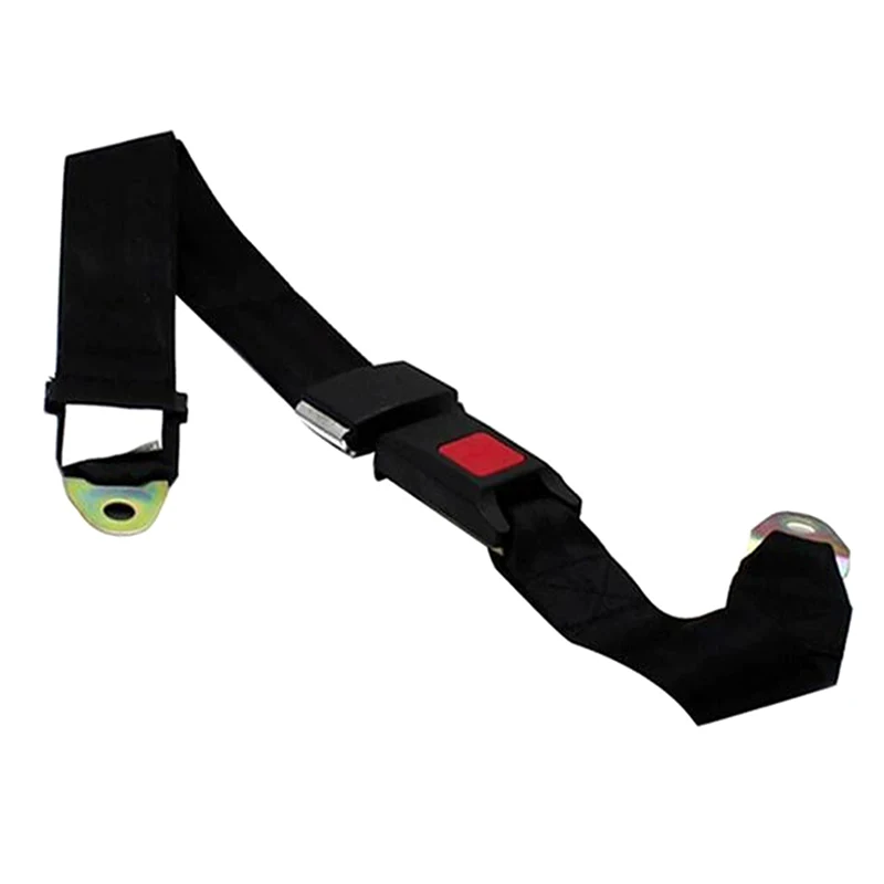 2개입 범용 안전벨트 연장기, 자동차용 조절 가능한 2점식 안전벨트 연장 벨트, 35-80cm 블랙