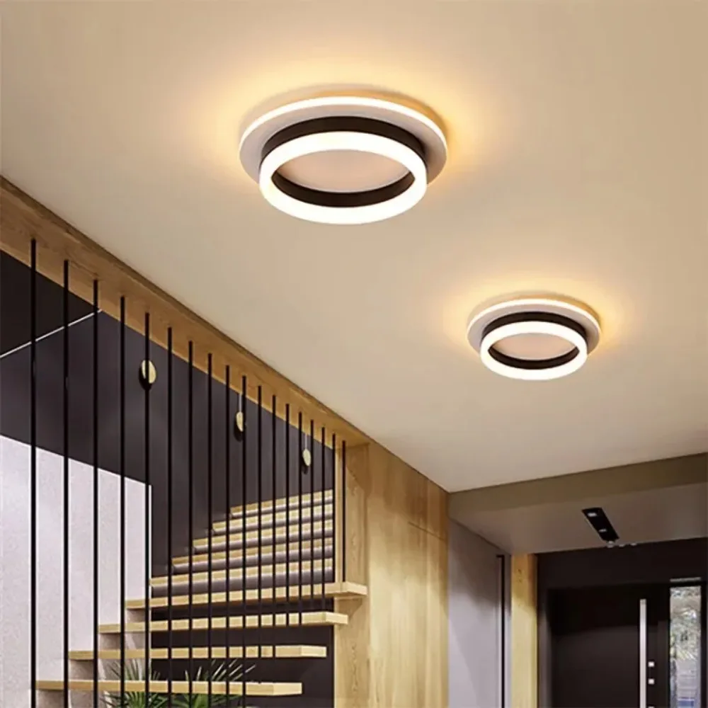 Modern LED Ceiling Light Luxury Golden Acrylic Entrance Hall Passage Lamp Living Room Corridor Bedroom Study Kitchen Fixture