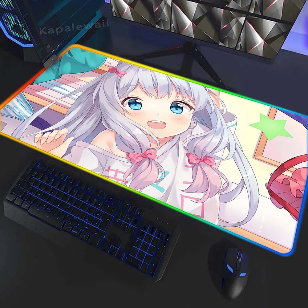 

Izumi Pc Gamer Mouse Pad Gaming RGB Mousepad Keyboard Pads Speed Mouse Mat Backlit Soft Pad XXXL 400x900mm Large Rubber Desk Mat