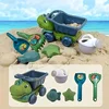 1set Engineering Vehicle Sand Beach Toy Set & Dinosaur Sand Car Toy Set Suitable For 3-6 Years Old Children 5