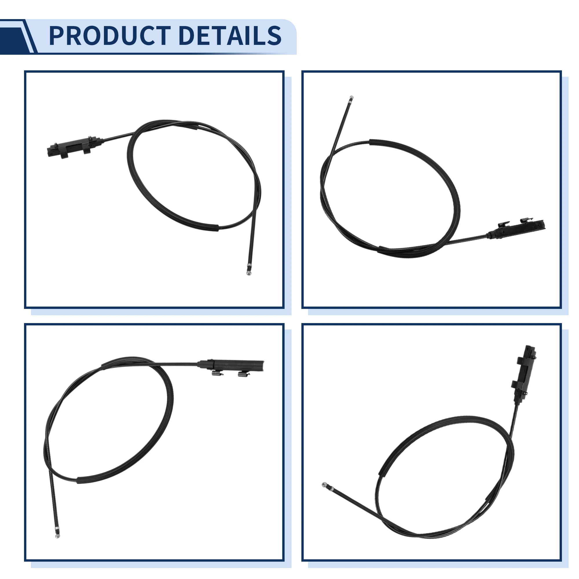 폭스바겐 골프/GTI 2004-2009 No.1K1823535A용 UXCELL 후드 래치 릴리스 케이블