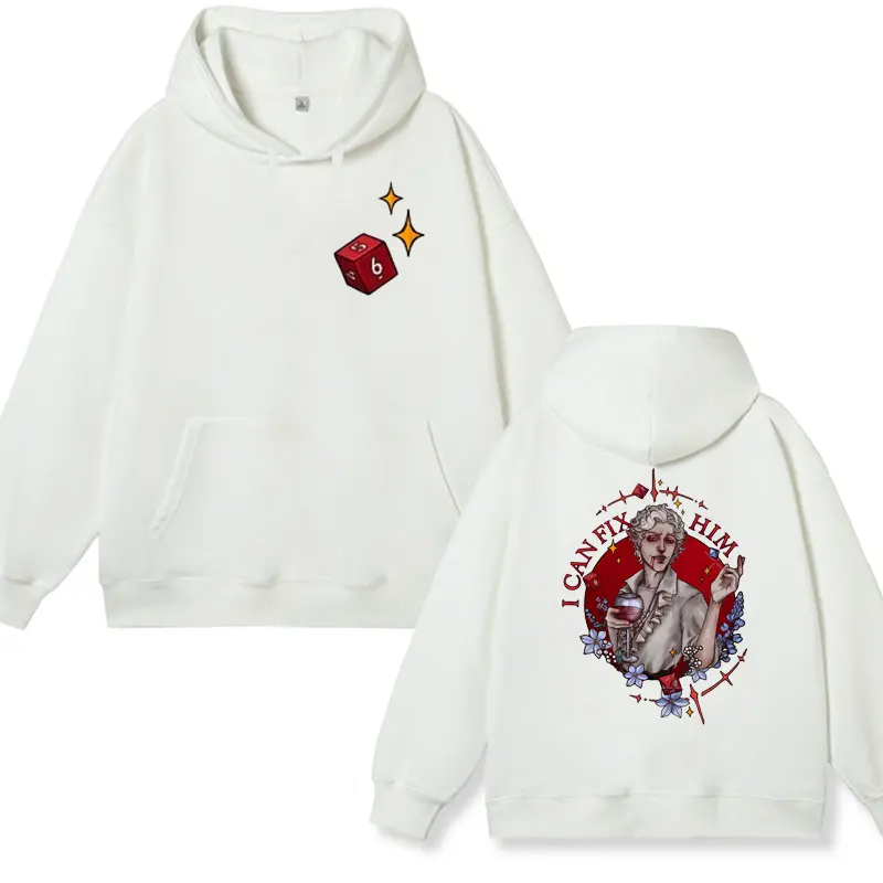 Limited Astarion Baldurs Gate 3 Vintage Graphic Print Hoodie Men's Fashion High Quality Fleece Pullover Oversized Sweatshirts
