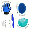 8 Pcs Pet Grooming Set, Hair Removal Comb For Dog, Flea Comb, Dog Shampoo Brush, Pet Nail Clippers, Dog Toothbrush Set 4