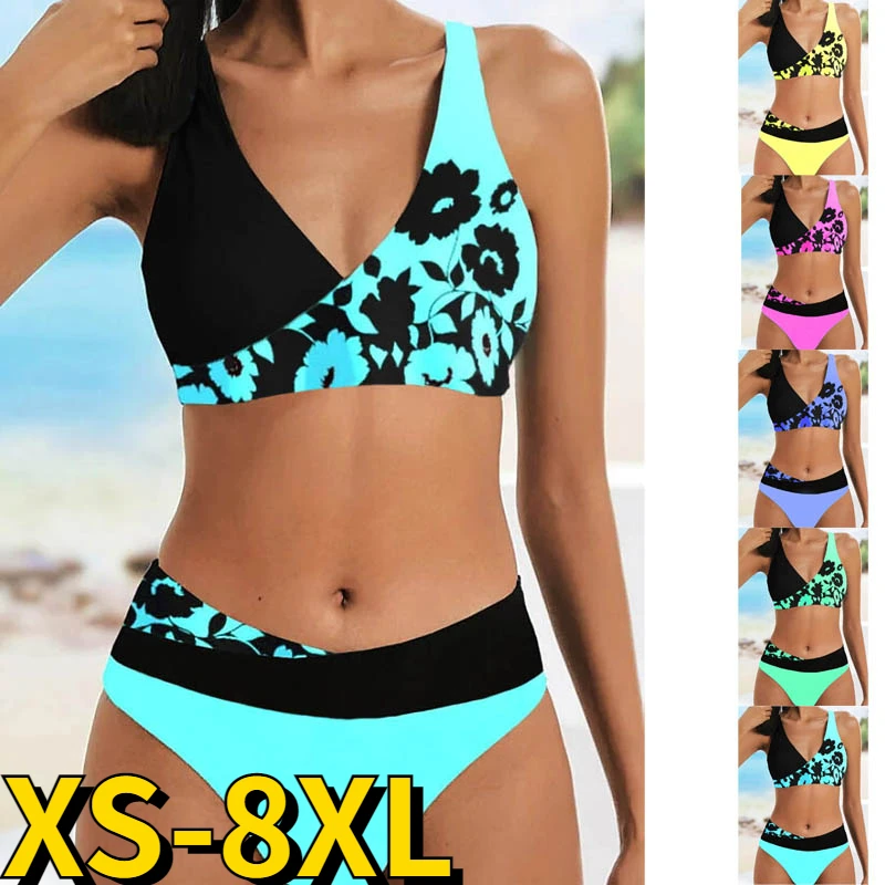 

Summer Swimwear Women Sexy Fashion Swimsuit Two Pieces Set Tankini Female Monokini New Design Printing Bathing Suit Beachwear