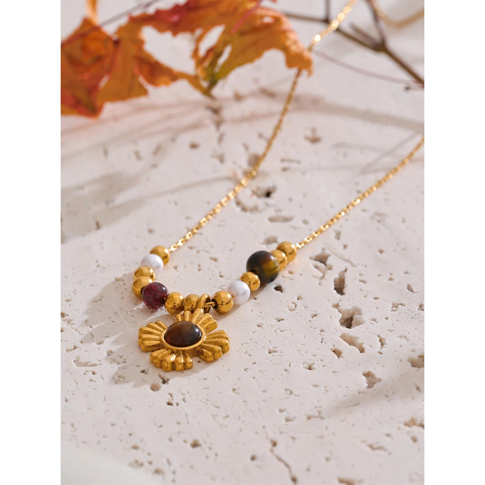 Yhpup Jewelry Necklace PVD Gold Women