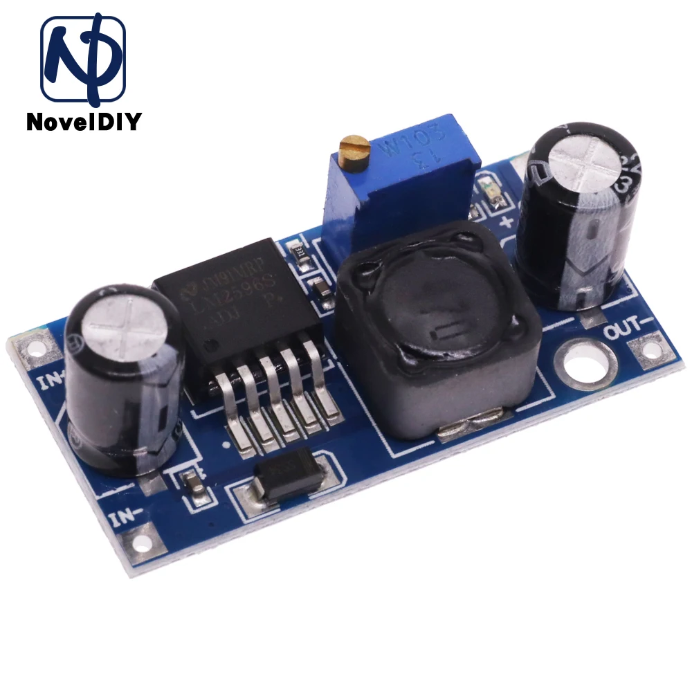 DIP LM2596S DC 벅 컨버터 조정 가능한 스텝 다운 모듈 24V 12V 5V 3V LM2596 3A 전원 공급 장치 출력 1.25V-30V