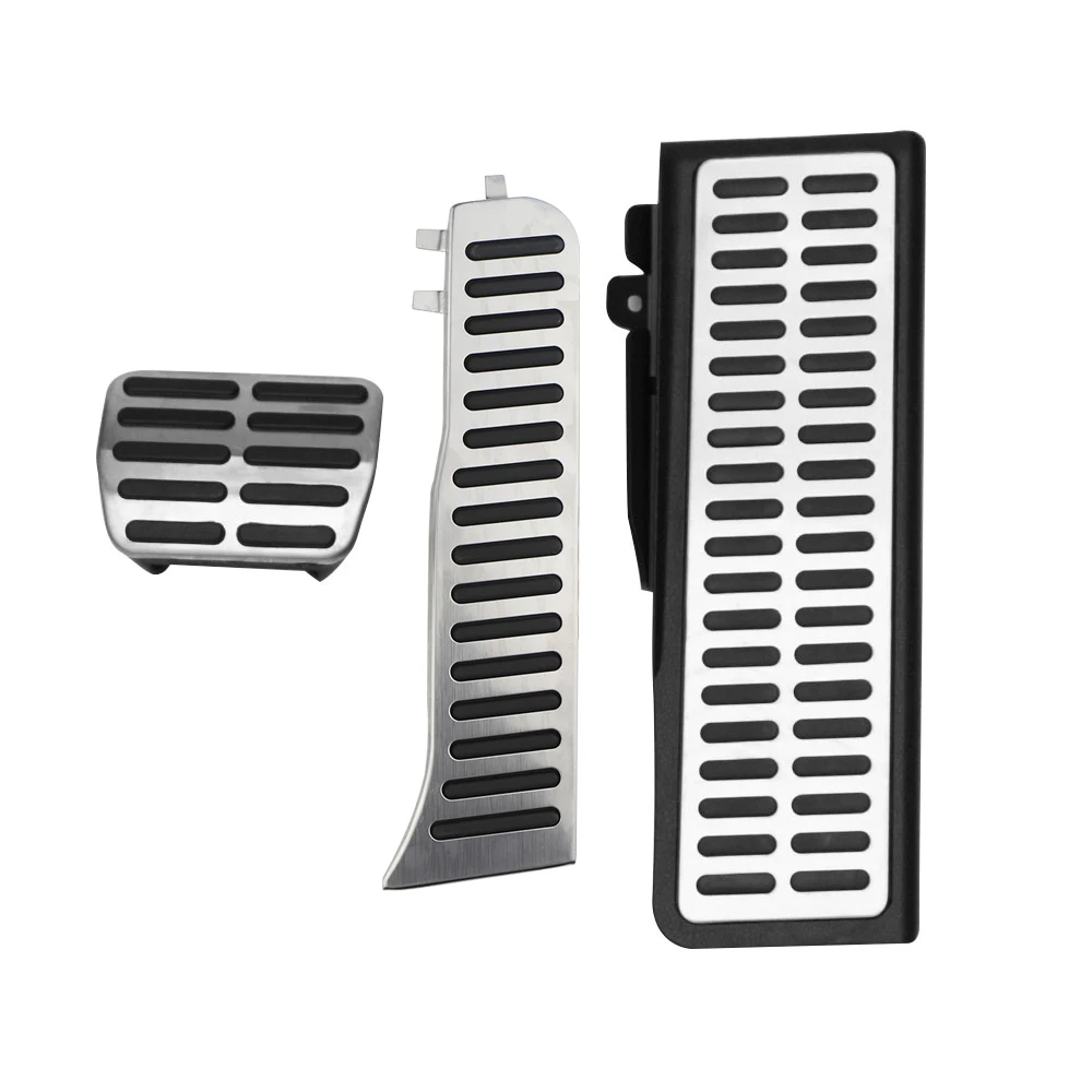 LHD Car Pedals for Volkswagen VW Tiguan 2009-AT MT Gas Brake Pedal Cover Rest Pads Stainless Steel Accessories car pedals stainless steel pedal cover