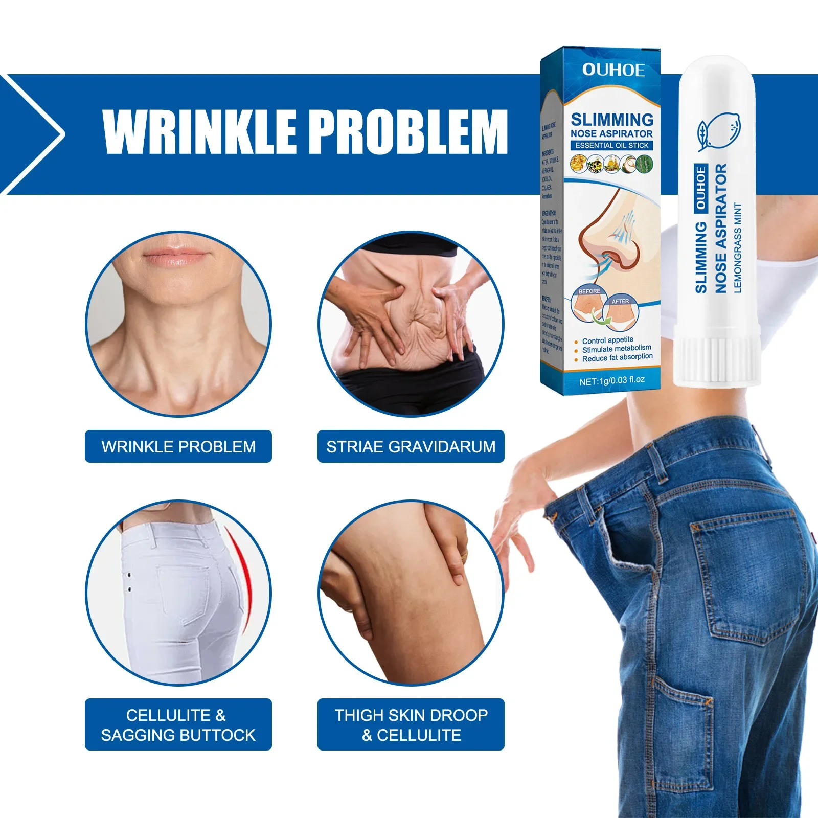 Deguna inhalators ķermeņa novājēšanai Detox Aromterapija Tauku dedzināšana Zaudēt Svaru Sculpting Formēšana Firm Pievelk elpojošs deguna nūja_voghion.com