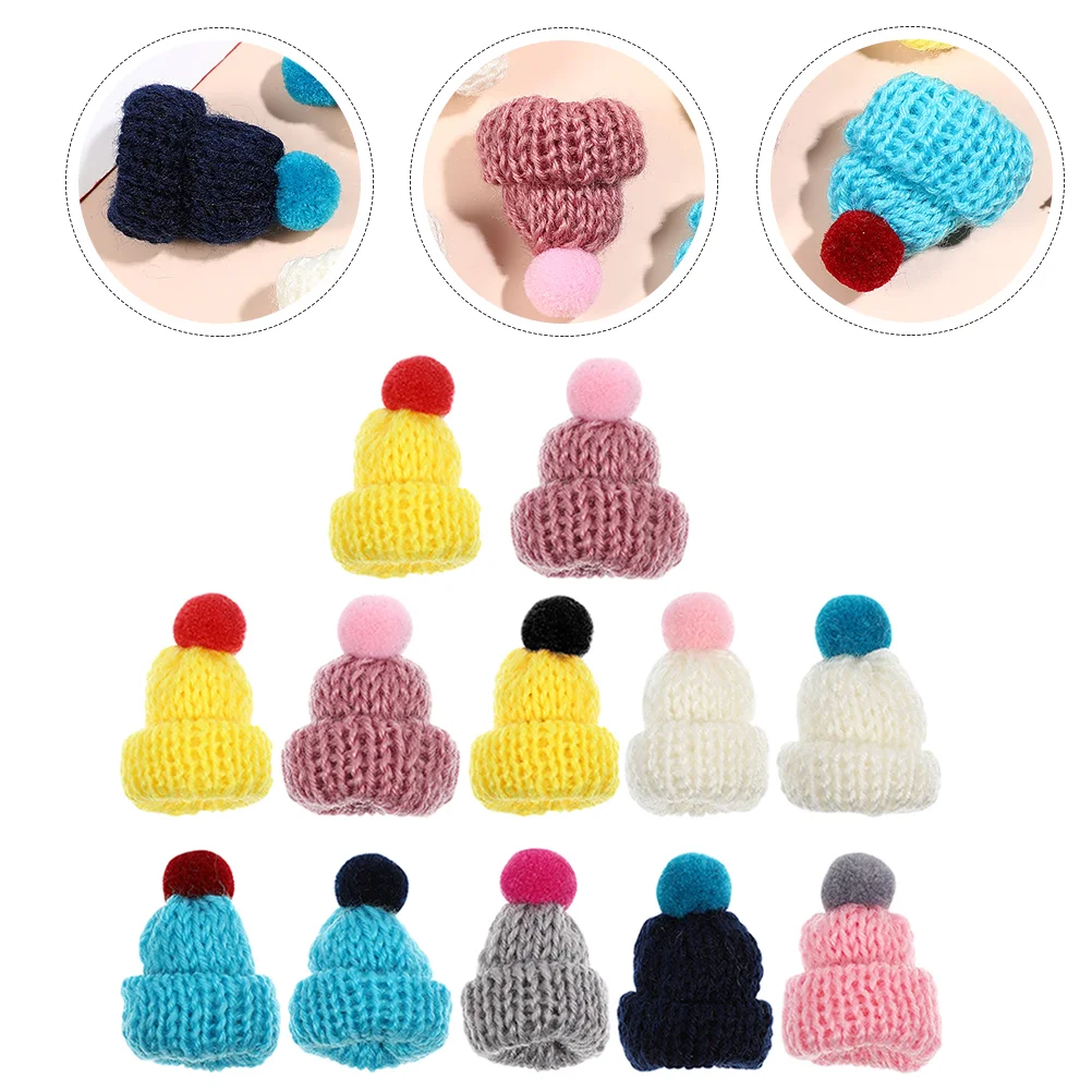 

12Pcs Replaceable Tiny Hats Multi-function Miniature Hats Decorative Craft Hats Craft Supply