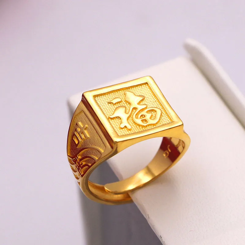 Jewelry Hot New Fashion Top Quality Luxury Design 24K Gold Plated Fast  Colours Of The Ring Rings For Men | Wish