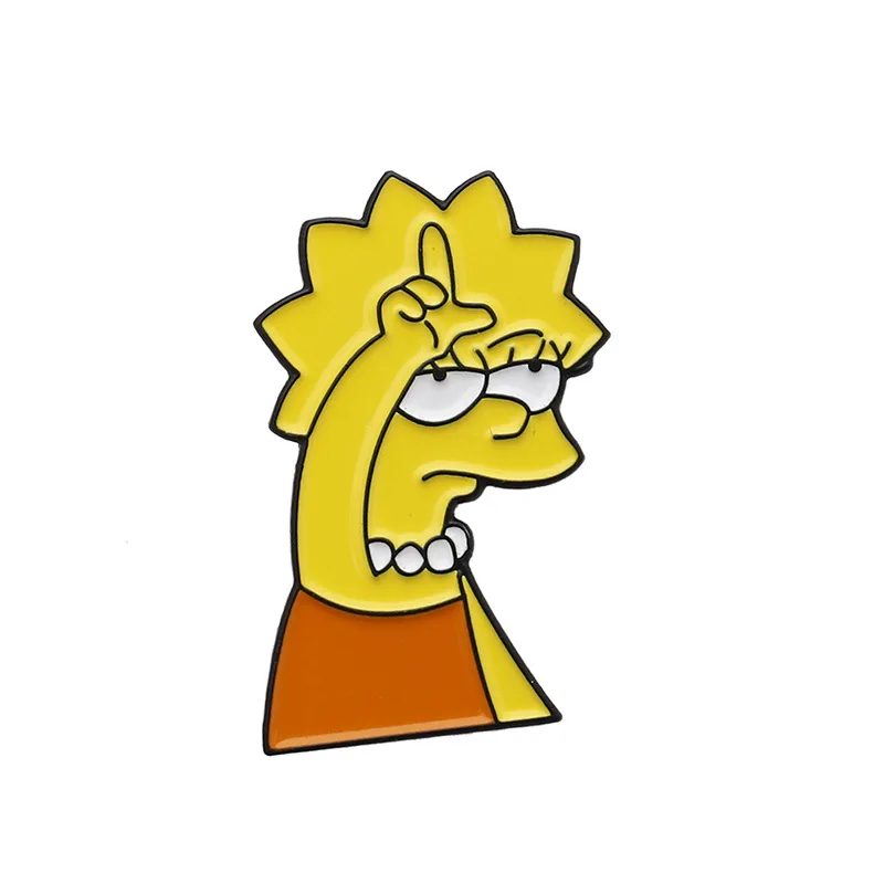 Bart Simpson Batman TV Funny Enamel Pin Badge 