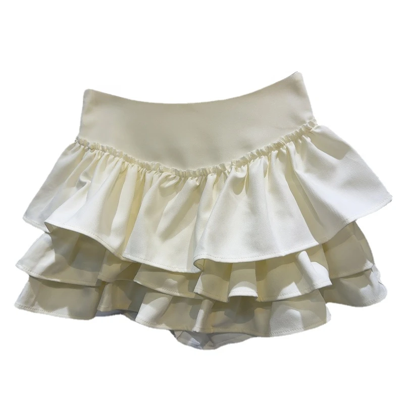 

2024 Summer New Multi-Layer Ruffled High Waist Design Pettiskirt Cake Skirt for Women Girls Ladies Short Skirt