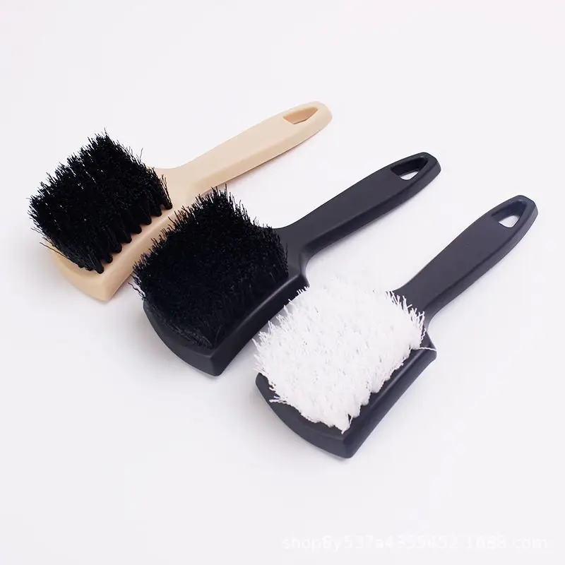 Tire Brush, Black Stiff Bristle Wheel Cleaning Brush, Car Carpet