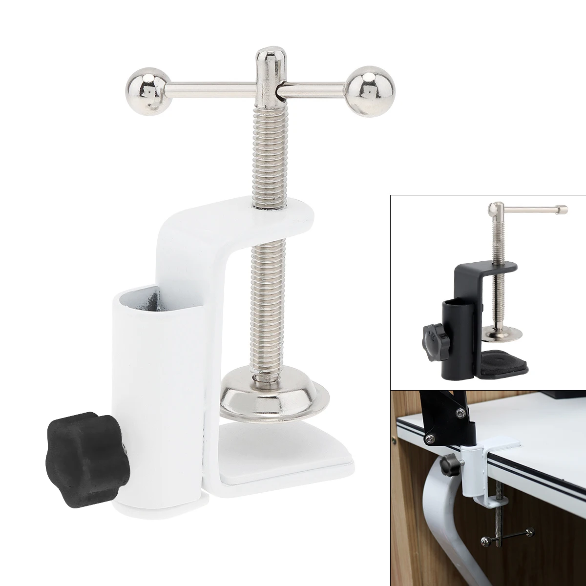 Lamp Holder Lamp Bulb Holder Lamp Base Led Lamp Base Universal Cantilever Bracket Clamp Holder LED Desk Lamp Clip C-Shape Table Mount Clamp Scissor Arm Stand For Microphone Mic