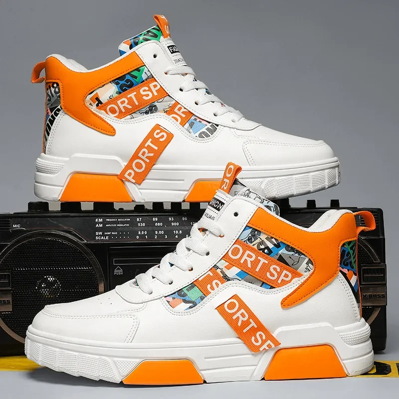 

Высокие кроссовки, мужская обувь, новая Универсальная Молодежная Студенческая спортивная обувь на толстой подошве, Мужская Нескользящая водонепроницаемая обувь для бега и отдыха