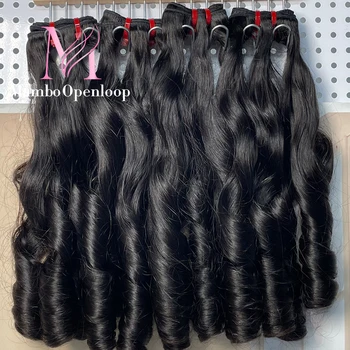 12A Fasci di Capelli Vergini Birmani per Tessitura, Doppia Trama, Capelli Umani Ricci Morbidi, Estensione di Capelli Naturali Ombre per Donne