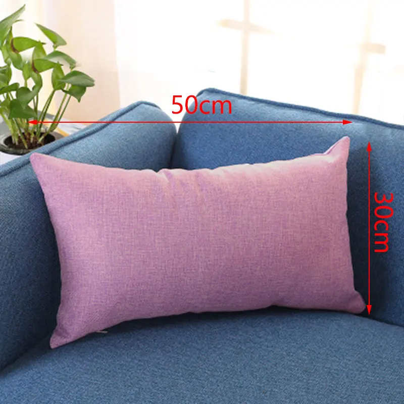 30*50 Cm Smooth Pillow Case Fashion Long Waist Pillowcase Living Room Car Decor Pillow Cover Cushion Case Home Textile Products 2