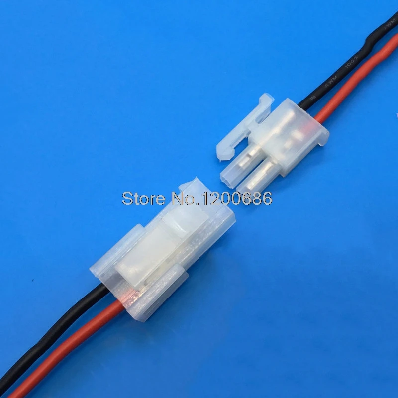 

10CM 18AWG 10sets 2 Pin/way 4.2mm 5557 5559 wiring terminal electrical connector wire connectors cable