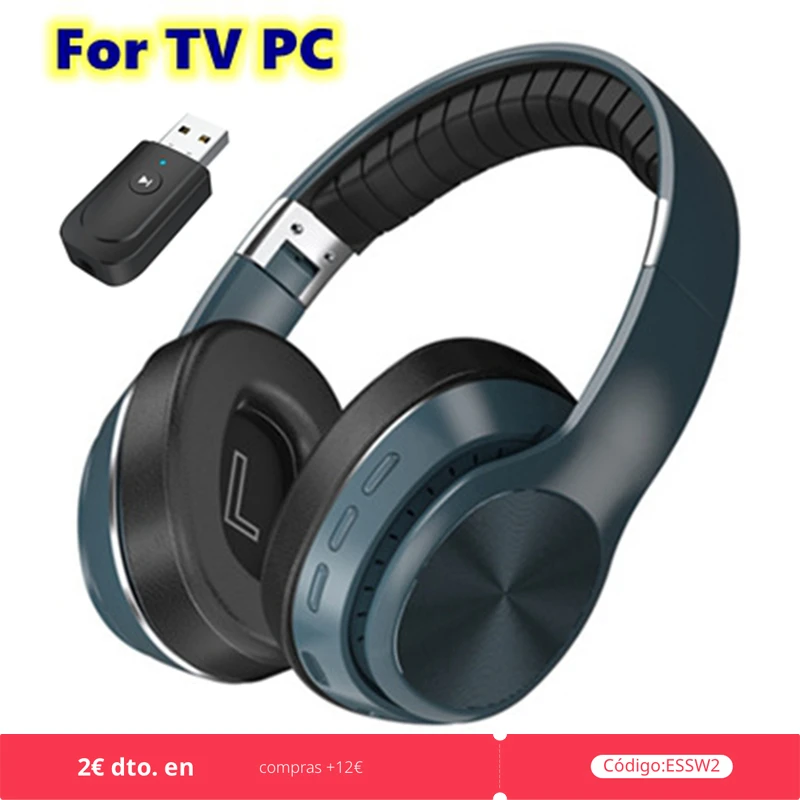 8D Stereo TV Wireless Headphones with Television TV PC AUX Audio