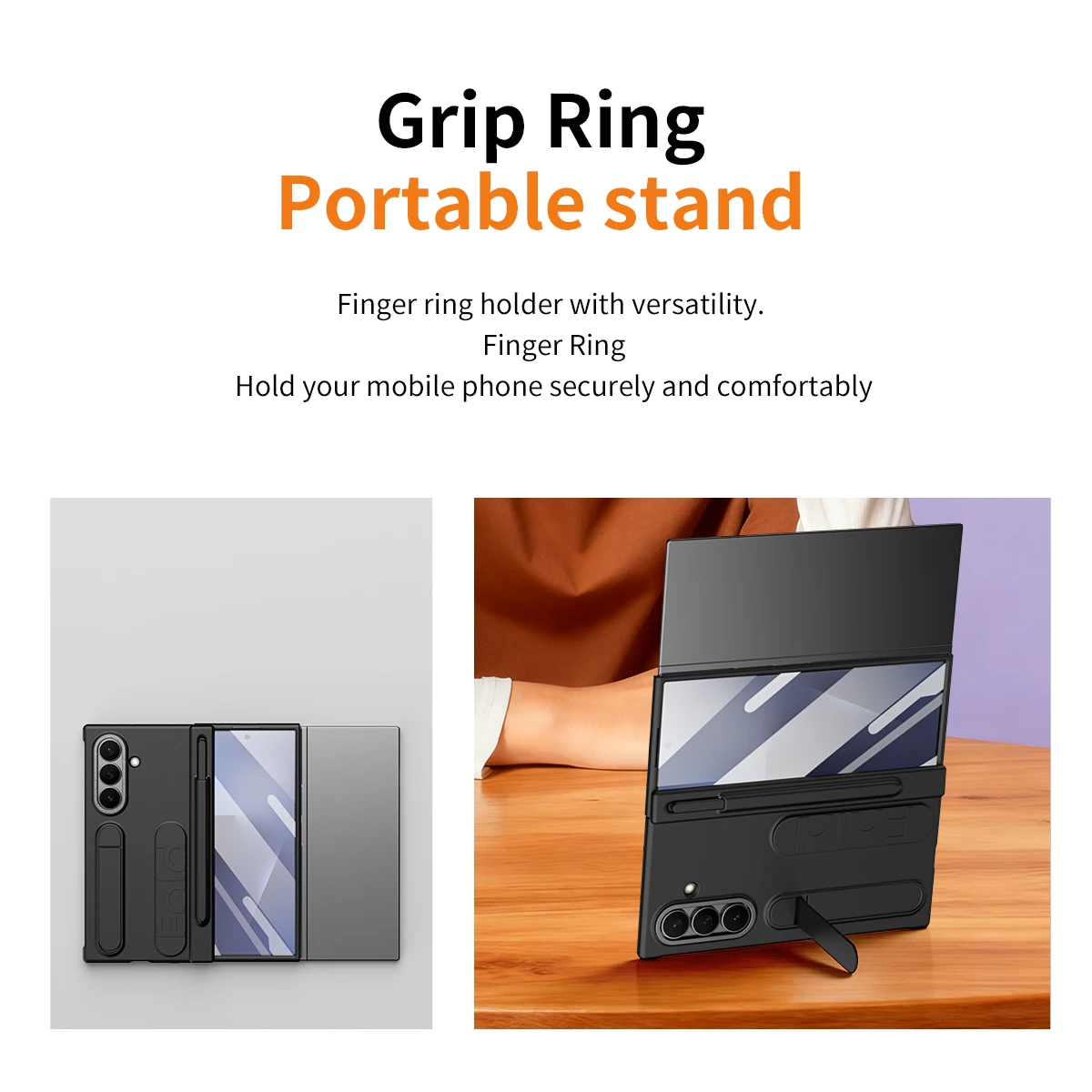 Enhanced Protective Hard Case with Wrist Strap and Stand
