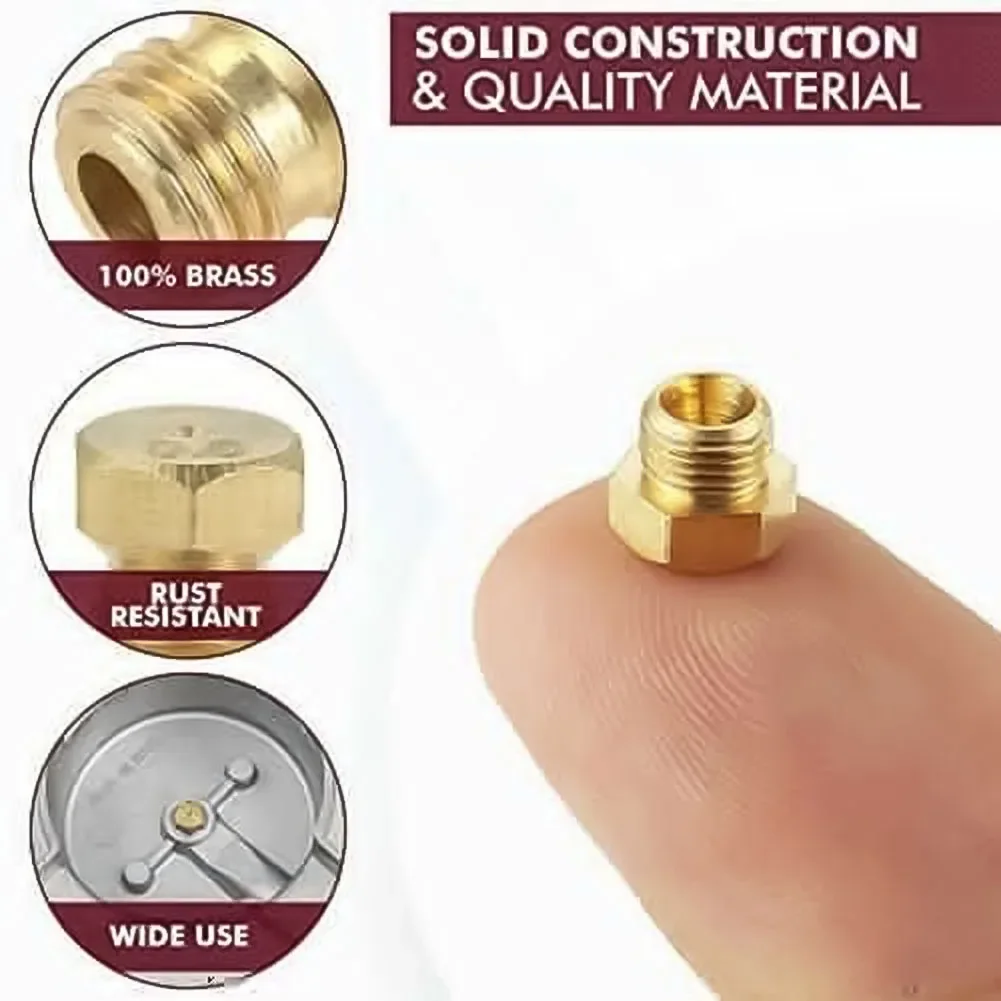 Gas burner nozzle gas conversion kit 20Pcs Range Stove Oven Orifice Conversion Kit, LP Propane Natural Gas Burner Jet Nozzle M6x0.75mm Thread Gas Spray Tip 0.5mm