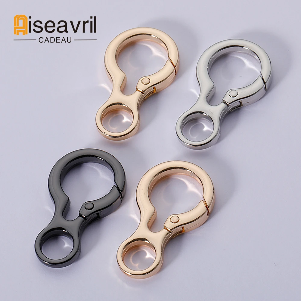 

5/10pcs Round Lobster Leather Bag Handbag Strap Connector Pendant Keyring Spring Key Ring Snap Clasp Clip Trigger Hook