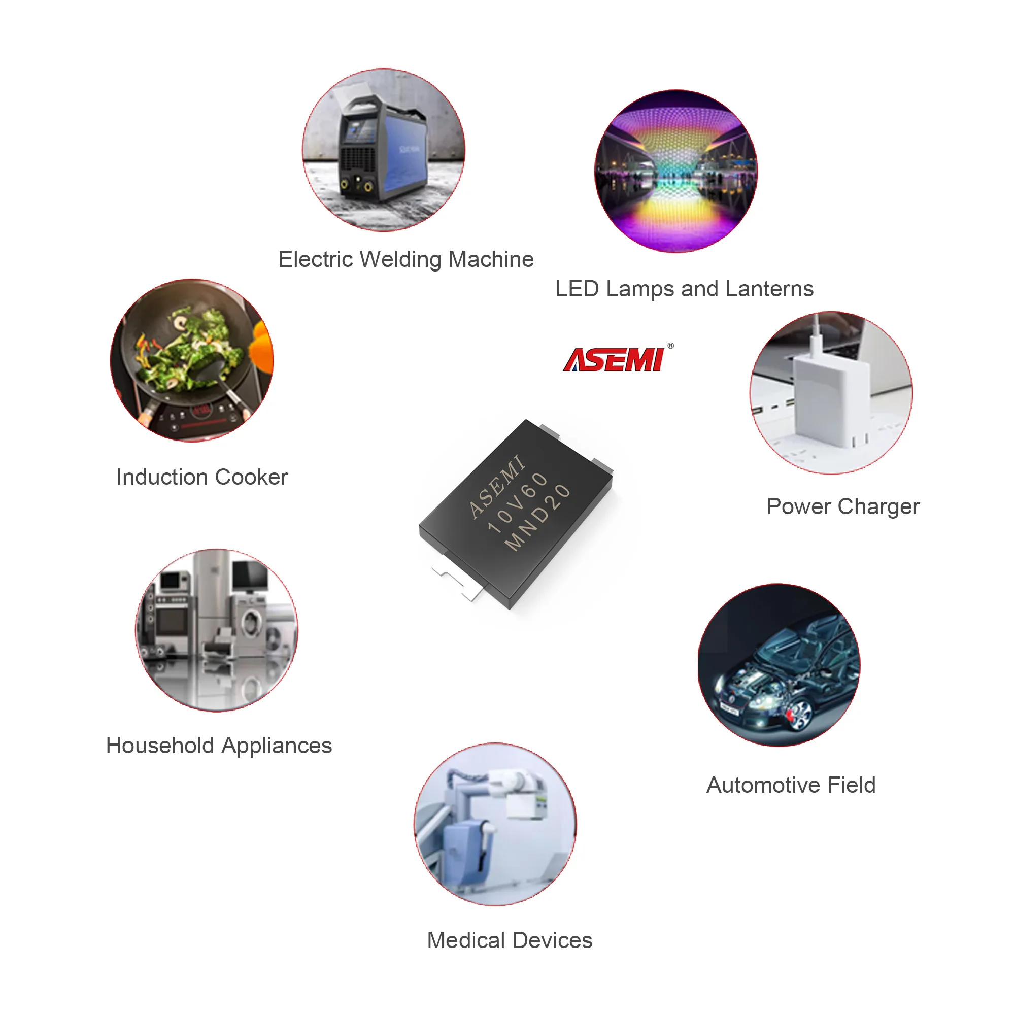 ASEMI 10V60 ER10V60GY SB1060L 110mil TO-277 10A 60V Low VF Schottky Diode 5PCS For Mobile Fast Charger