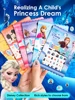 Disney Girls and Children's Nightglow Nail Stickers Ice and Snow Romance Princess Elsa Nail Stickers Cartoon Sticker Toys 5