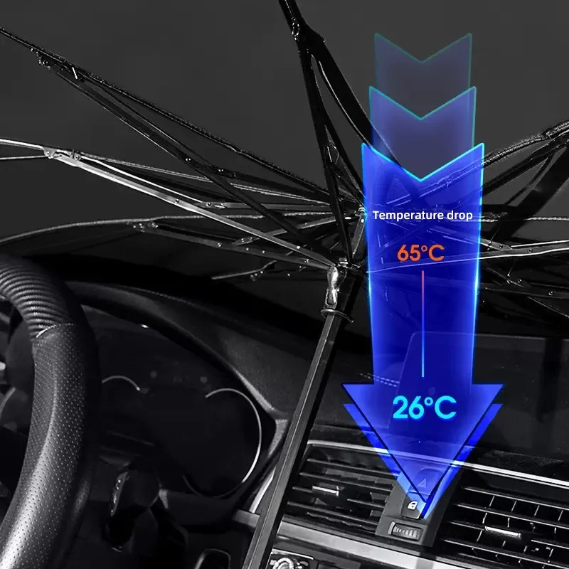 Premium Foldable Windshield Sun Shade Umbrella