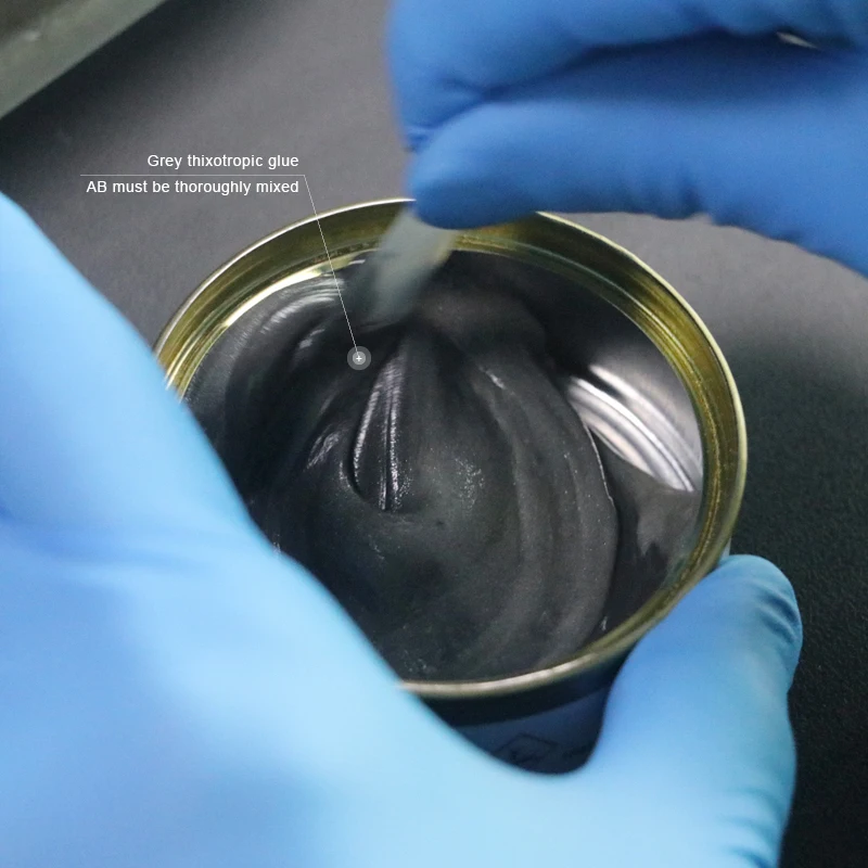 Description Picture 6 of item2018 1.5LB Tin can Epoxy Glue Resistant 140℃ Strong bond Electrical equipment Wing sail boom Motor metal Hand mixing AB Adhesive